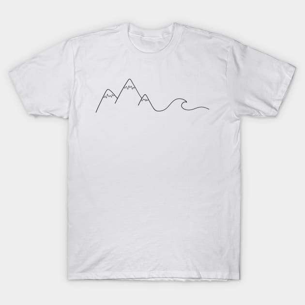 Mountain Wave T-Shirt by katielavigna